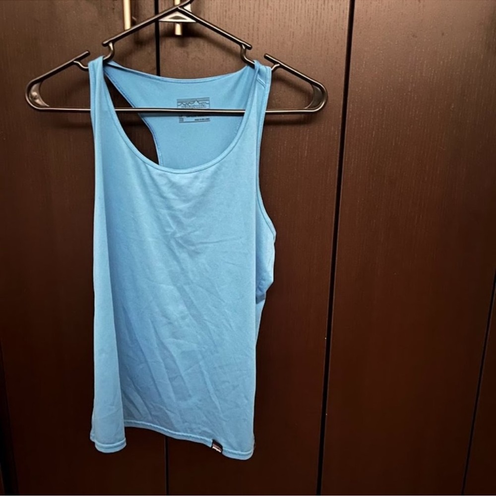 Patagonia Blue Base Layer Capilene Tank Light Blue
